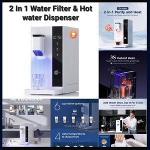 Reverse Osmosis Water Purifier and Dispenser - White